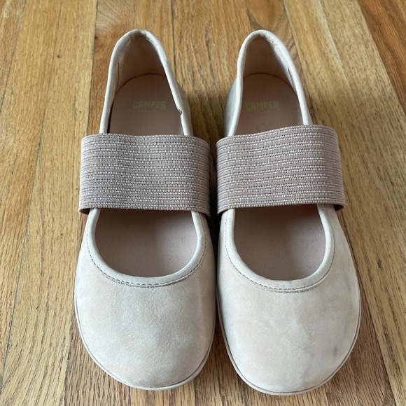 Camper Beige Flats with Elastic Strap - Picture 7 of 8